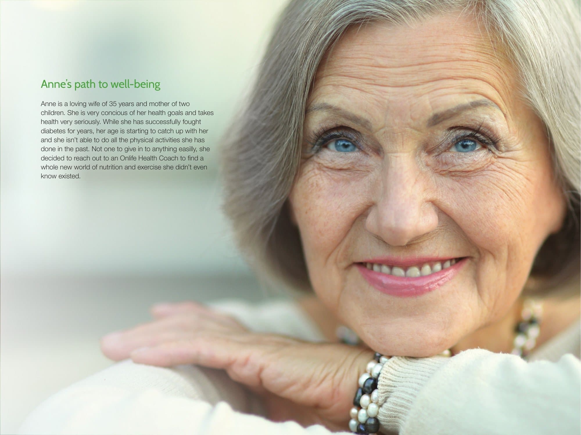 Persona page: Anne's path to well-being